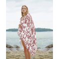 thumbnail image 2 of Red Boho Flower Beach Towels Oversized Super Absorbent, Vintage Paisley Farmhouse Pattern Lightweight Bath Towel Quick Dry Sets For Bathroom/Pool/Rv Camping/Beach Play/Gym Room/Picnic 35"x70", 2 of 8