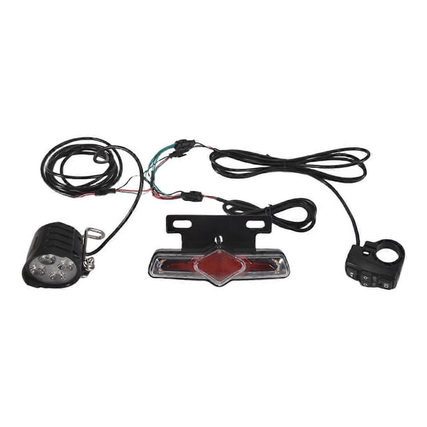 Bike Front and Ebike Rear Light Set Input 36V 48V 52V 60V with DK336 Light Horn Turning Switch E-Bik
