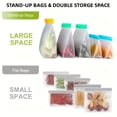 thumbnail image 3 of EIMELI [Sac en Silicone Réutilisable] 3 Pcs Sac de Rangement Alimentaire en Silicone Réutilisable / Sac de Congélation Réutilisable Étanche Sac de Voyage/maison - 1 Sac Gallon Réutilisable, 3 of 4