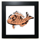 thumbnail image 1 of Fish Animal Cartoon Mesa de pared con marco cuadrado negro, 1 of 4
