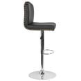 thumbnail image 2 of Bellagio Contemporary Adjustable Height Barstool with Accent Nail Trim in Black Fabric, 2 of 6