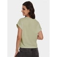thumbnail image 2 of Women's Crew Neck Short Sleeve T Shirt Summer Casual Loose Workout Top, 2 of 6