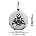 thumbnail image 2 of Stainless Steel Celtic Triquetra Trinity Knot Round Medallion Pendant Necklace, 2 of 3