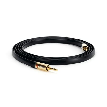 Griffin Premium Flat AUX Cable, Tangle and Kink Resistant, 6 feet, Durable,