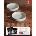 thumbnail image 6 of Famiware Star 8.1'' Pasta Bowls, Large Dinner Bowls Set of 4, Matte White, 6 of 7