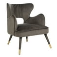 thumbnail image 3 of SAFAVIEH Blair Mid-Century Retro Wingback Accent Chair, Shale, 3 of 7