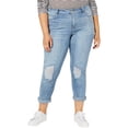 thumbnail image 1 of Celebrity Pink Womens Girlfriend Fitted Jeans, Blue, Plus Size, 24W, 1 of 1