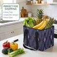 thumbnail image 4 of Collapsible Car Trunk Organizer with Handles 600D Oxford for Car Kitchen and Home Storage, Purple Rhombus Pattern 13× 10.2×10.8inch, 4 of 6