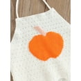 thumbnail image 6 of SAYOO Toddler Baby Girl Fashion Outfit Set Knitted Pumpkin Halter Sleeveless Tank Tops with Solid Color Flared Pants, 6 of 9