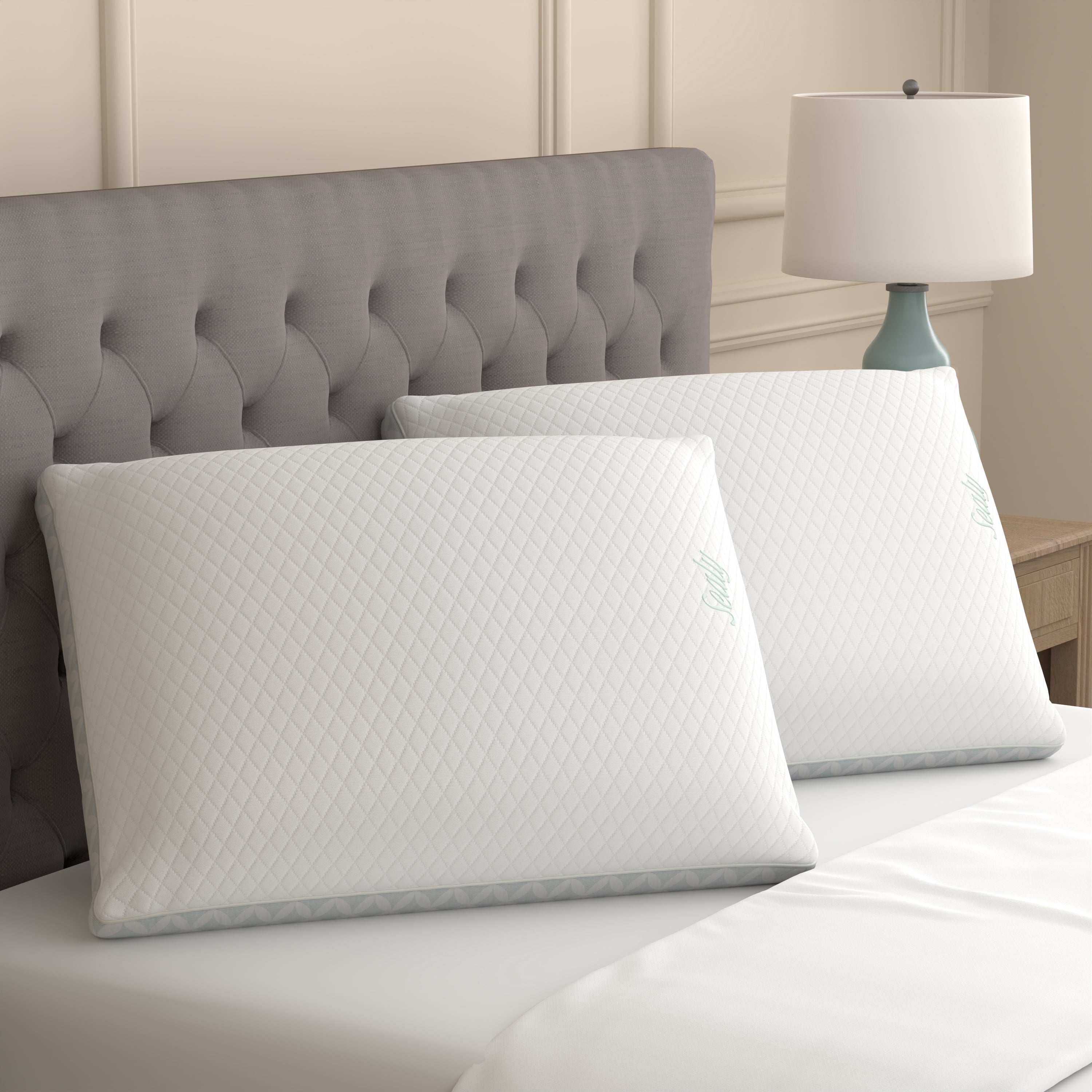 Sealy Oreiller de lit Spa Comfort, S/Q – soutien ferme, tissu en tricot doux rafraîchissant