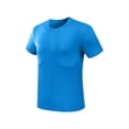 thumbnail image 3 of Eltusu Men's Athletic T-Shirts, Crew Neck Summer Casual Pullover Tee with Short Sleeve Sky Blue Size 2XL, 3 of 5