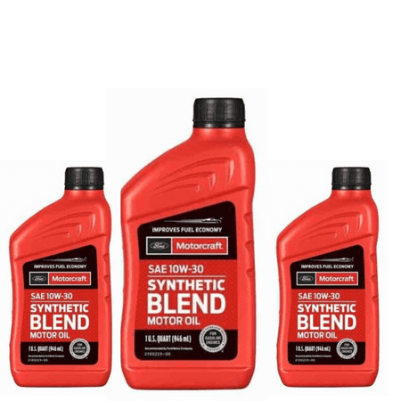 Engine Motor Oil OEM FORD MOTORCRAFT XO10W30QSP SAE 10W-30 Synthetic Blend Pack of 3