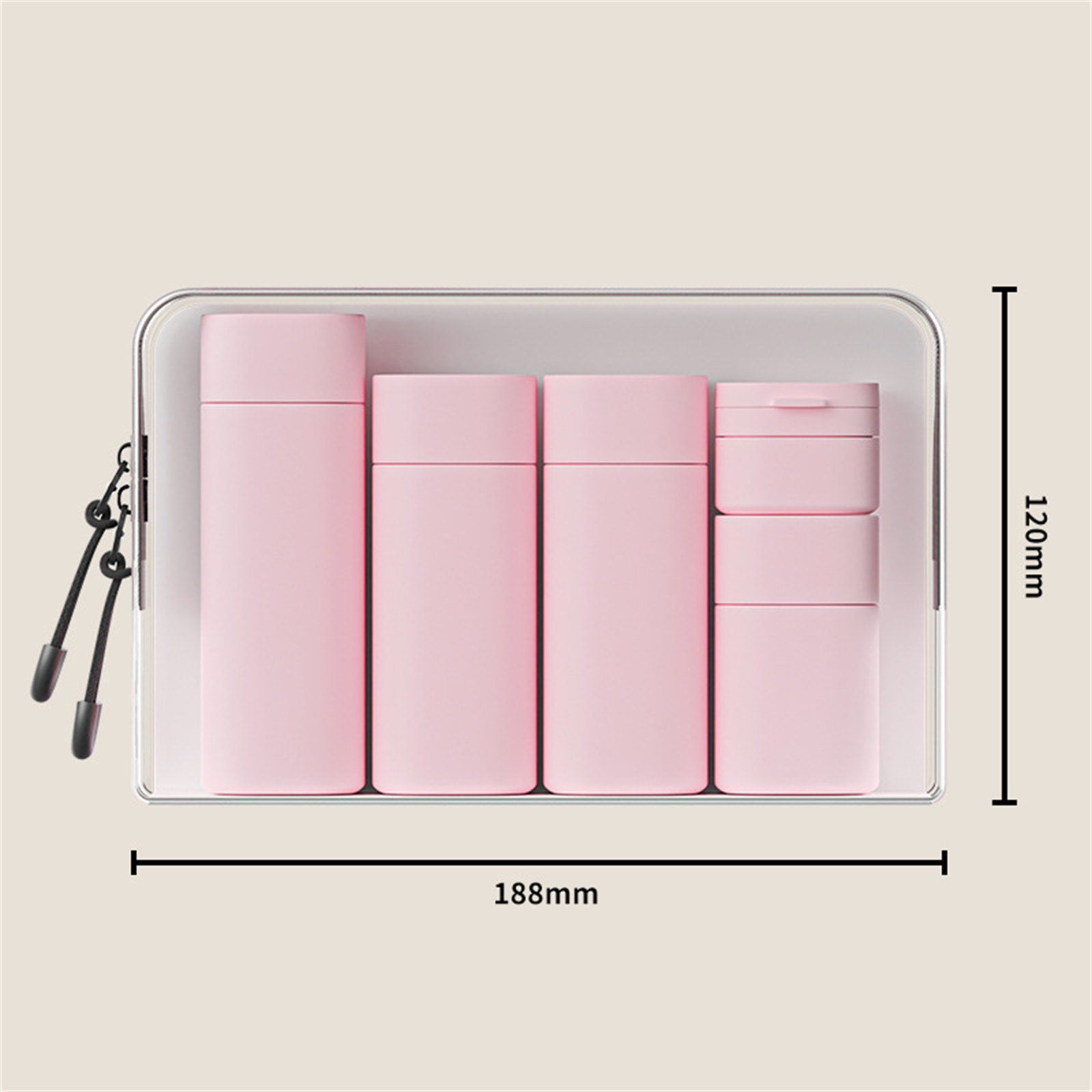 LELE LIFE Lot De 5 Flacons De Voyage Pour Produits De Toilette – Bouteilles Compressibles Anti-Fuite, Idéales Pour Shampoing, Lotion Et Maquillage