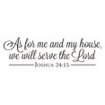 thumbnail image 2 of As For Me And My House, We Will Serve The Lord Vinyl Wall Art Inspirational Quotes And Saying Home Decor Decal Sticker, 2 of 2