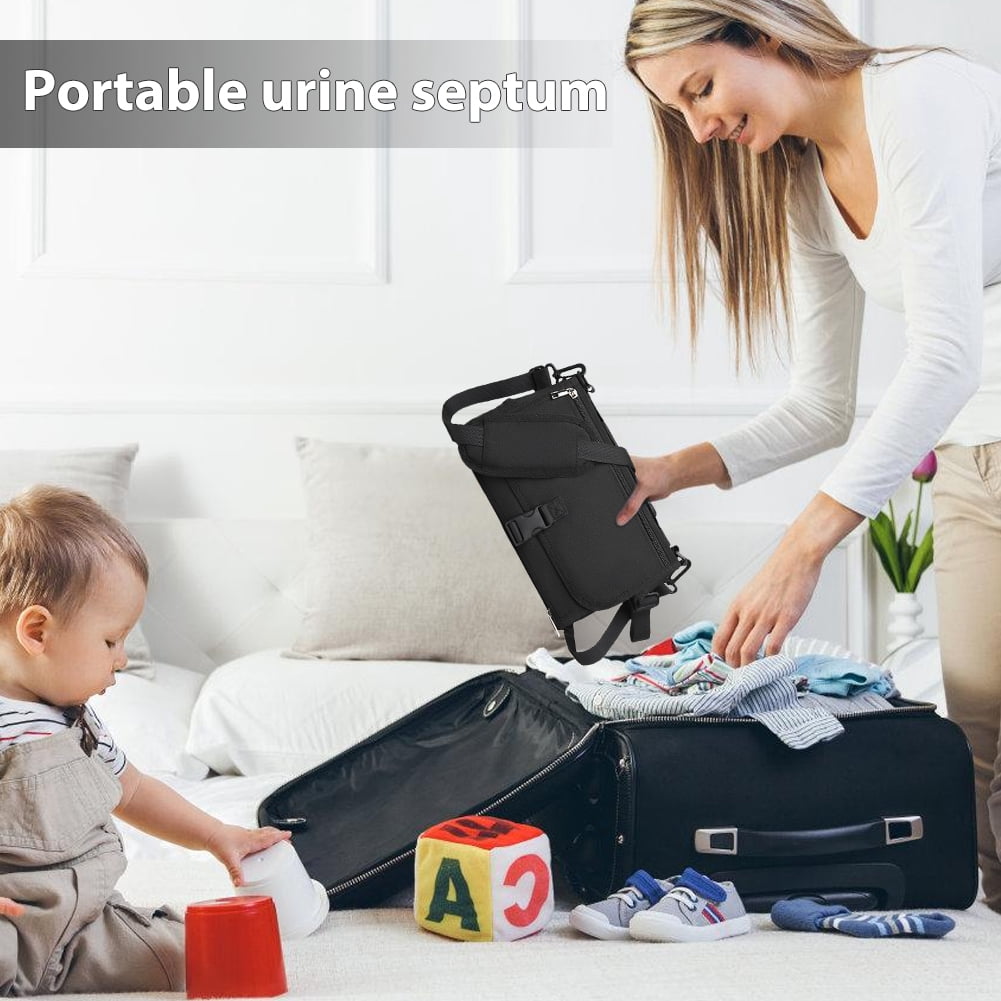 HBASD Portable Diaper Changing Pad for Baby - Smart Design Portable Changing Mat, Baby Diaper Changer Travel Bag with Wipes Pocket, Infant Travel Station Kit, Gift for Newborn (Black)