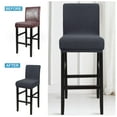 thumbnail image 5 of PiccoCasa Stretch Bar Stool Covers for Counter Height Side Chair Slipcovers Slategray 1, 5 of 7