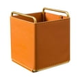 thumbnail image 2 of LADIGASU Penholder Leather Square Pen,Desktop Stationery Storage Box,Office Accessories Storage Box,Home Large-Capacity Pen, 2 of 8