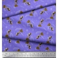 thumbnail image 2 of Soimoi Moss Georgette Fabric Star,Knife & Circus Dog Cartoon Decor Fabric Printed Yard 42 Inch Wide, 2 of 3