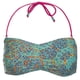 thumbnail image 1 of Trespass - Parte superior de bikini estilo Bandeau para mujer (Turquesa, Azul, Rosa Estampado), 1 of 4