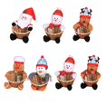 thumbnail image 2 of Feliz Navidad Canasta de almacenamiento de dulces Decoración de mesa para el hogar Canastas organizadoras de muñeco de nieve Bolsa de regalo de año nuevo Guardurnaity JR1136-07, 2 of 7