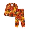 thumbnail image 1 of Balery Sunflower4 Conjunto de Pijama con Estampado para Mujer, Conjunto de Dos Piezas con Manga Larga, Ropa de Dormir Suave con Bolsillos, Pijamas Cómodos-Large, 1 of 7