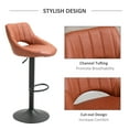 thumbnail image 5 of HomCom Bar Stool with Adjustable Height & 360-Degree Swivel, Brown, Set of 2, 5 of 9