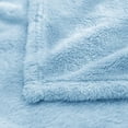 thumbnail image 3 of Exclusivo Mezcla Plush Fuzzy Fleece Throw Blanket (40" x 50", Light Blue)- Soft, Warm and Lightweight, 3 of 5