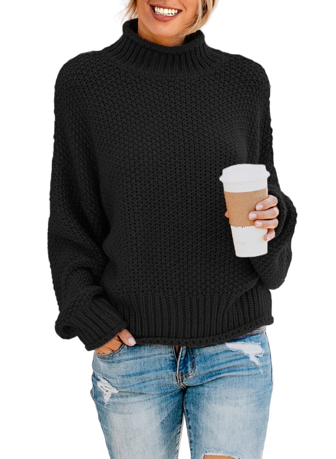 SHEWIN Turtleneck Sweaters for Women 