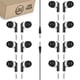 thumbnail image 1 of JustJamz Bulk Earbuds 100 Pack | Basic Ear Bud, Black Dot in-Ear Earphones, Disposable Headphones, Class Headphones Set for Students, Earphones for Class, Kids, Classroom, Library, Wired Earbuds, 1 of 5
