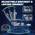 thumbnail image 7 of Vyrox Reclining Gaming Chair with Footrest, Massage Lumbar Support, Breathable Technical Fabric, Ergonomic Video Game Chair with Headrest, Gray, 7 of 7