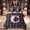 Black Pink C, variant on Feelyou Princess Bow Letter H Queen Bedding for Girls, Kawaii Love Heart Bedding Comforter Set Queen, Black Pink, Pink Reversible, 7 Pieces