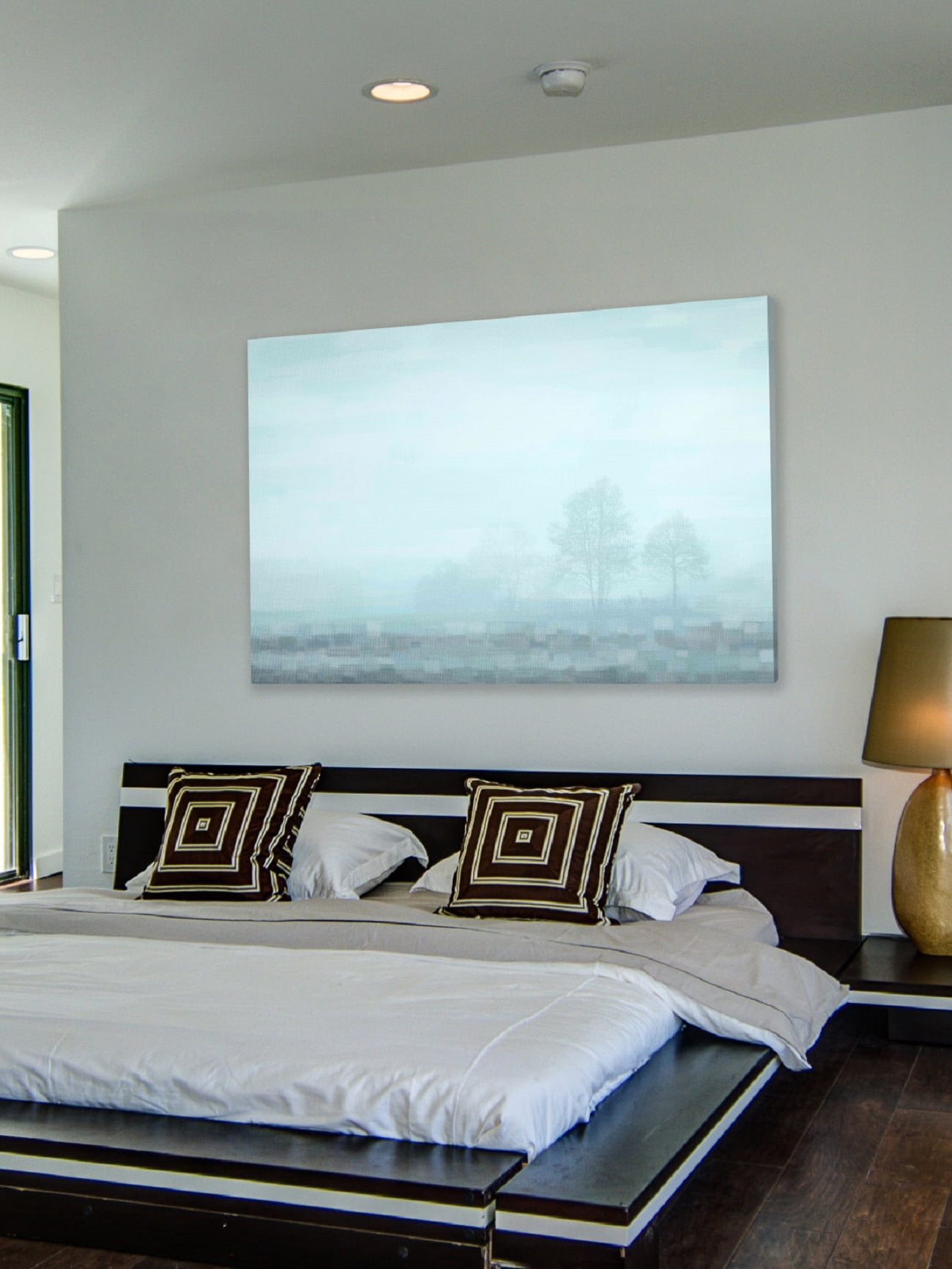 Parvez Taj Hues of Blue 36-Inch x 24-Inch Canvas Wall Art