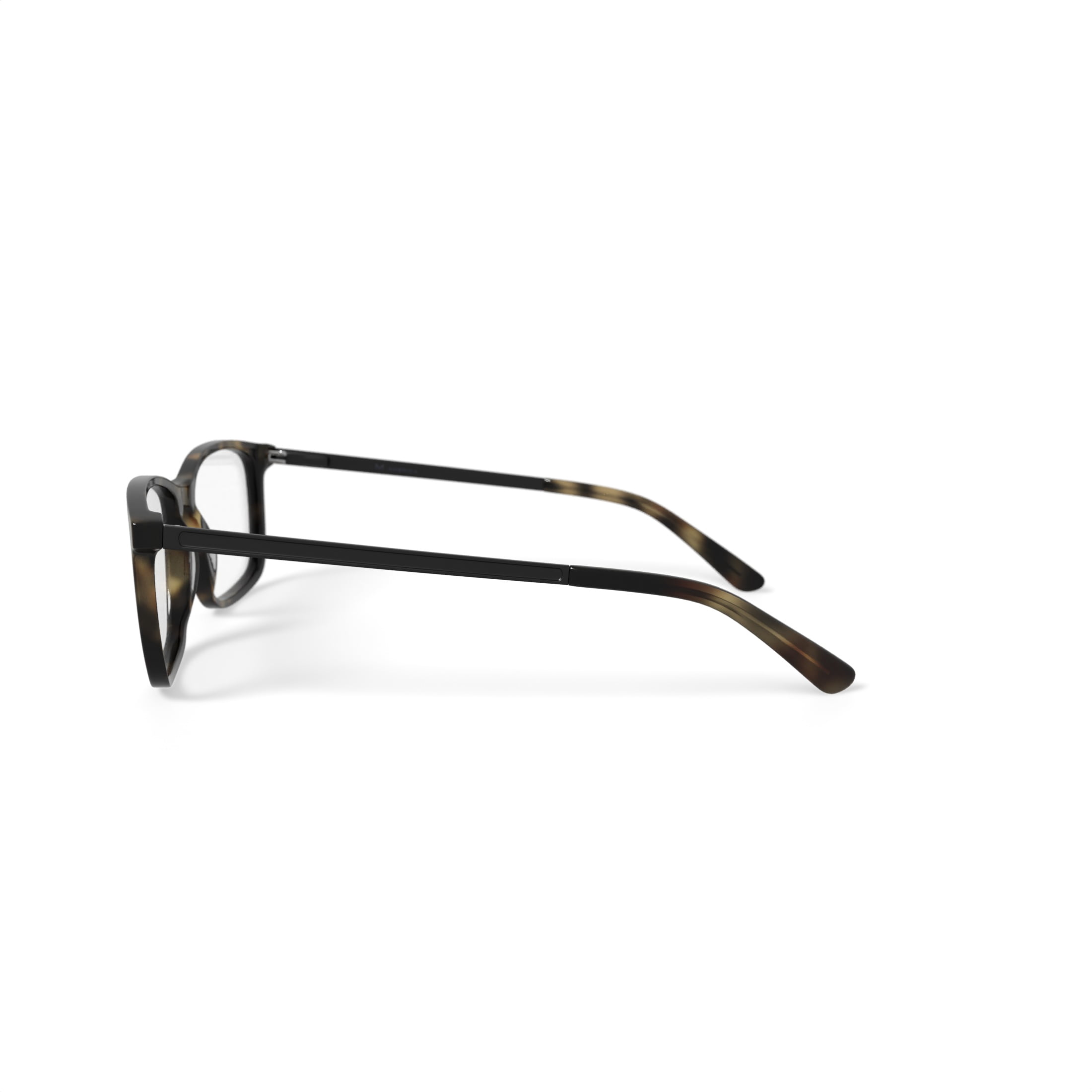 M America Men's Brighton Square Prescription Eyeglasses with Case, Brown Tortoise