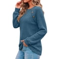 thumbnail image 3 of Fantaslook Womens Long Sleeve Shirts Casual Tunic Tops Work Dressy Blouses Fall Sweaters, 3 of 9