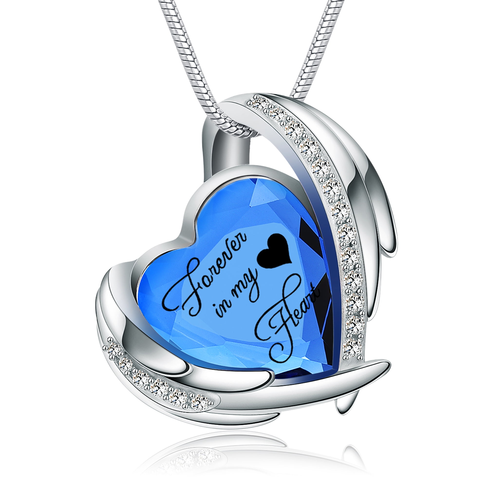 Heart Crystal Cremation Urn Necklace for Ashes, Stainless Steel