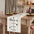thumbnail image 2 of Farmhouse Butterfly Short Table Runner 48 Inches Long,Rustic Retro Wooden Striped Cotton Linen Table Runners Dresser Scarves,Fabric Tabletop Scarf Furniture Cover for Home Dinner Party Decor 13"x48", 2 of 8