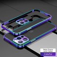thumbnail image 1 of Aluminum Luxury Frame Metal Lens Protection Phone Case For iPhone 13 14 Pro Max 12 mini 11 Pro Stainless Steel Shockproof Cover LUHAN, 1 of 7