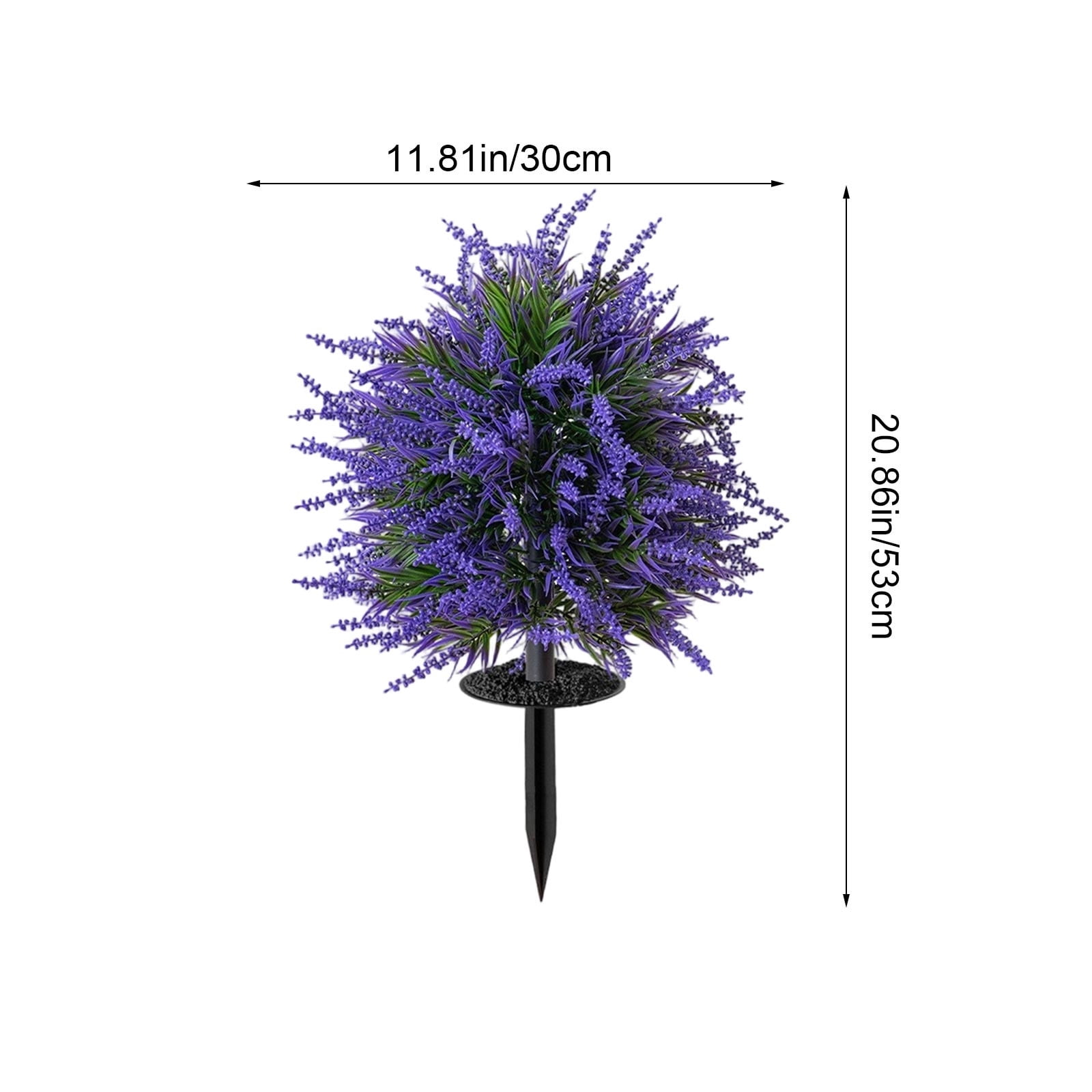 Artificial Flowers for Outdoors Artificial Purple Lavender Ground Plug for Patio and Garden, UV Resistant Outdoor Spring Summer Home Decoration, Faux Flower with Stake 20.9 Inches Purple