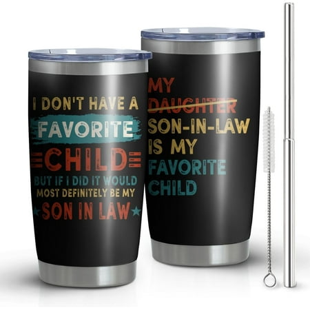 

Son In law Gifts|Mother In Law Gifts|Father In Law Gifts|Birthday Christmas Thanksgiving Gifts For Son In law Mother In Law Father In Law|20oz Tumbler with Straw and lid Travel Mug Coffee Cup