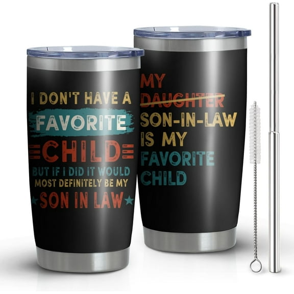 Son In law Gifts|Mother In Law Gifts|Father In Law Gifts|Birthday,Christmas,Thanksgiving Gifts For Son In law,Mother In Law,Father In Law|20oz Tumbler with Straw and lid Travel Mug Coffee Cup