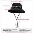 thumbnail image 3 of SkyAuks Bucket Hats for Men with Hat Clip, Sun Hat for Men, Men's Summer Fishing Hat, Outdoor Big Wide Brimmed Fisherman's Mesh Hat, Black, 3 of 9