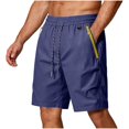 thumbnail image 2 of Aimik Athletic Shorts for Men Drawstring Waist Solid Color Mens Shorts with Zip Pockets Summer Quick Dry Fitness Shorts for Gym, 2 of 6