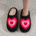 thumbnail image 2 of Wovix Valentine's Day Comfy House Slippers For Women Men Ladies Fuzzy Bedroom Slippers Indoor Outdoor Memory Foam Shoes Daily Black 37, 2 of 6