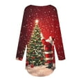 thumbnail image 5 of Royisotas Christmas Shirts for Women Long Sleeve Pullover Graphic Plus Size Crewneck Juniors Shirts, 5 of 5