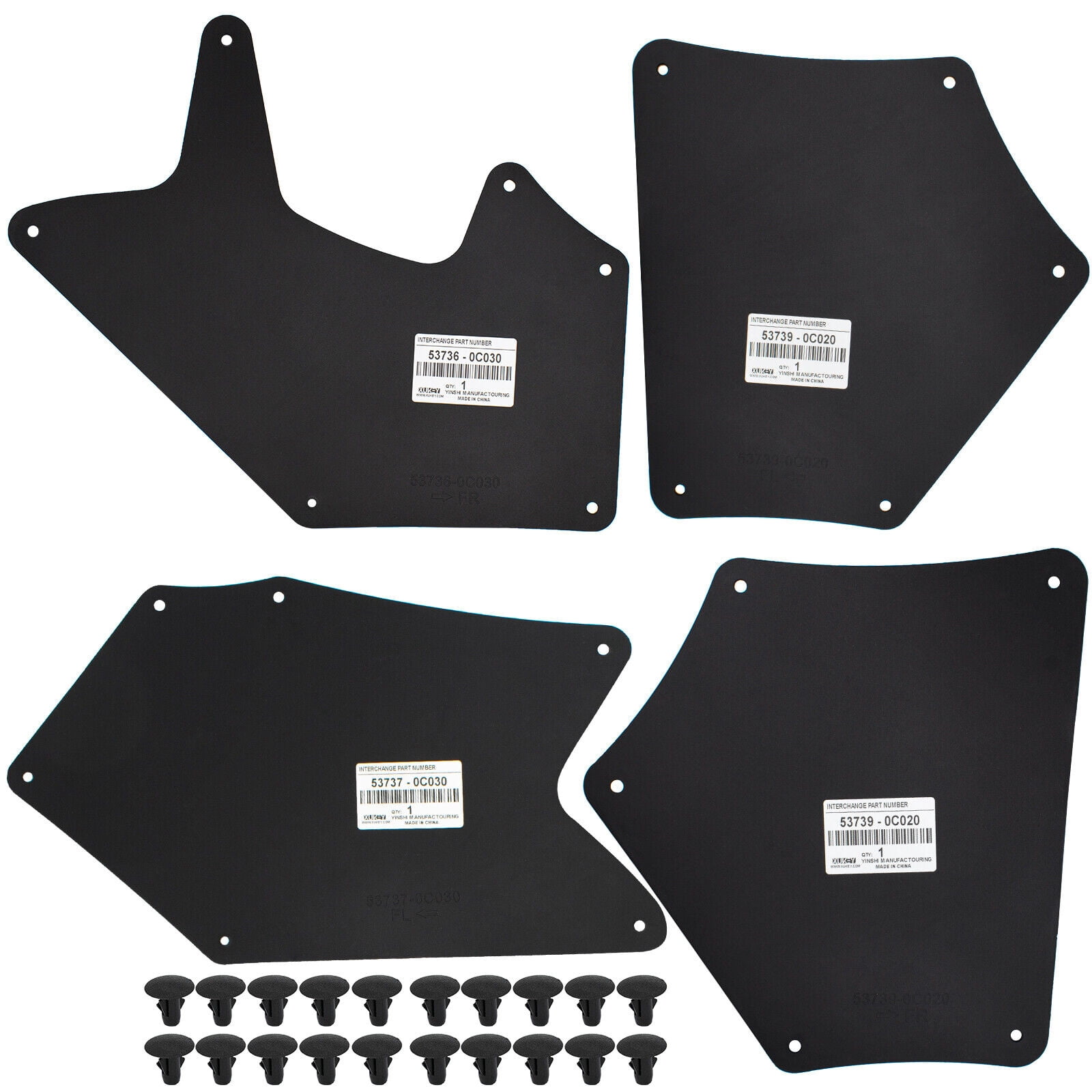 XUKEY 4PCS Fender Liner Splash Shield Guards Mud Flaps for Toyota Tundra Sequoia 2007 -2020