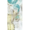 thumbnail image 2 of Goldberger, Jennifer 18x32 White Modern Wood Framed Museum Art Print Titled - Citron and Teal Orbs II, 2 of 4