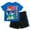 Blue / black, variant on Power Rangers Big Boys T-Shirt and Mesh Shorts Outfit Set Toddler to Big Kid