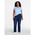 thumbnail image 2 of Time and Tru Women's High Rise Straight Leg Jeans, 30" Inseam Regular, Sizes 0-20, 10S-16S, 2 of 7