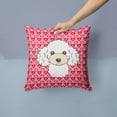 thumbnail image 2 of Carolines Treasures BB5327PW1414 White Poodle Fabric Decorative Pillow, 14Hx14W, multicolor, 2 of 4