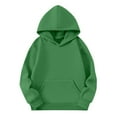 thumbnail image 6 of dazeni Drop Shoulder Hoodie for Teen Girls 5-15 Years Casual Long Sleeve Sweatshirts Pullover with Pockets Spring Fall Preppy School Clothes Green 11 Years, 6 of 6